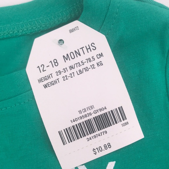 NWT Crazy 8 Girls Size 12-18 Months Charm Shirt - Picture 3 of 5